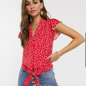 ASOS Oasis shirt with tie front